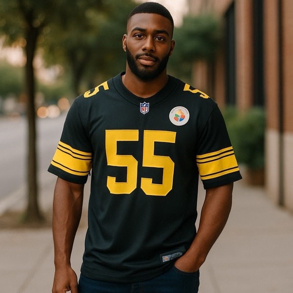 Nike Other - NFL Devin Bush Jr #55 Pittsburgh Steelers Black Jersey Shirt Nike Size XL Clean